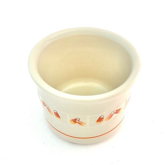 Longaberger Pottery Candy Corn retired one pint crock Halloween Fall Decor Bowl - Picture 3 of 10